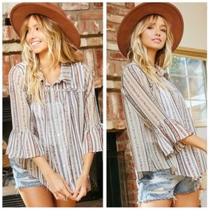 Floral Striped Tunic